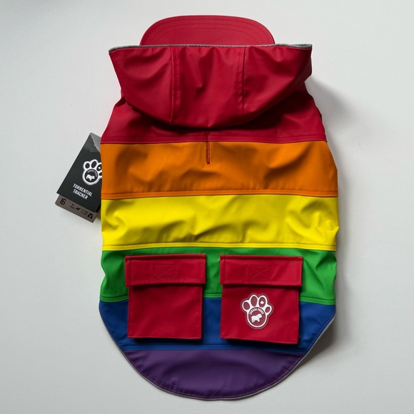 Canada Pooch Torrential Tracker Dog Jacket - Rainbow - Size 16 - Picture 5 of 16
